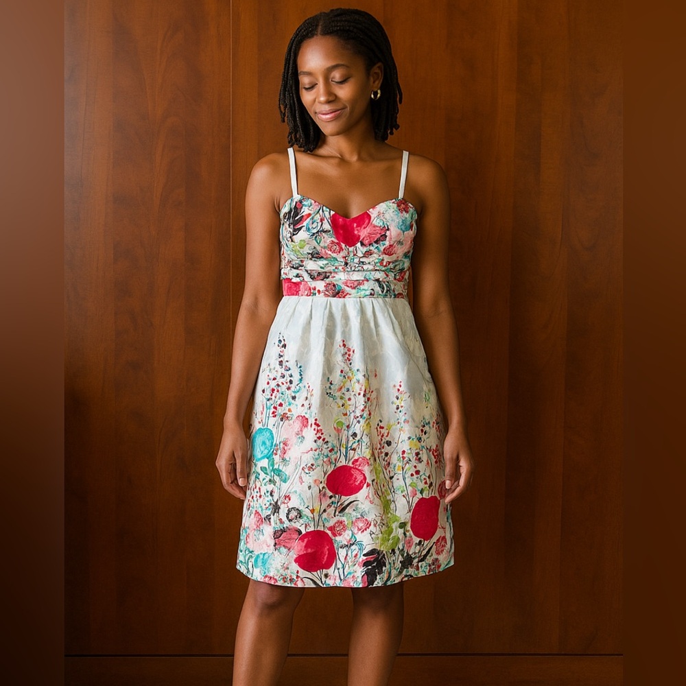 [NWOT] Vintage Ricki's Multicolor Floral Dress